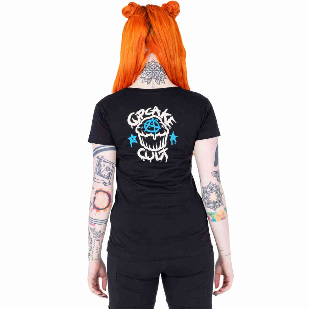 Cupcake Cult - Kitty Spirit T-shirt Femme - Noir